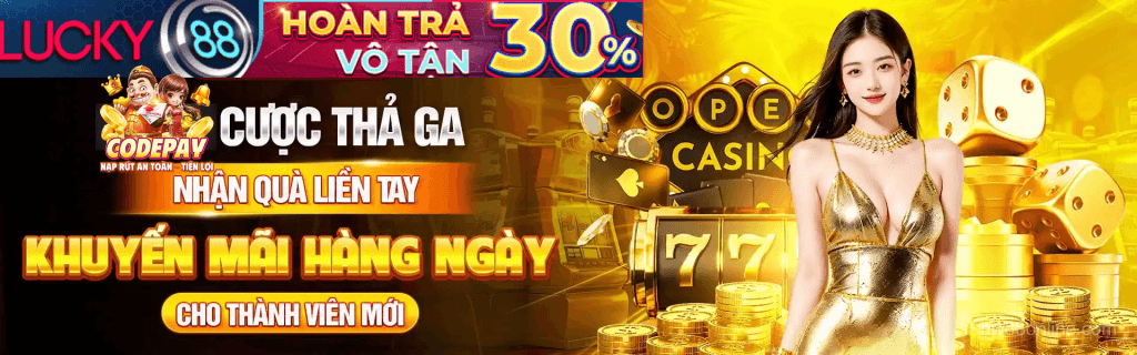 Banner Lucky88 - Thưởng chào mừng thành viên mới tại NW88